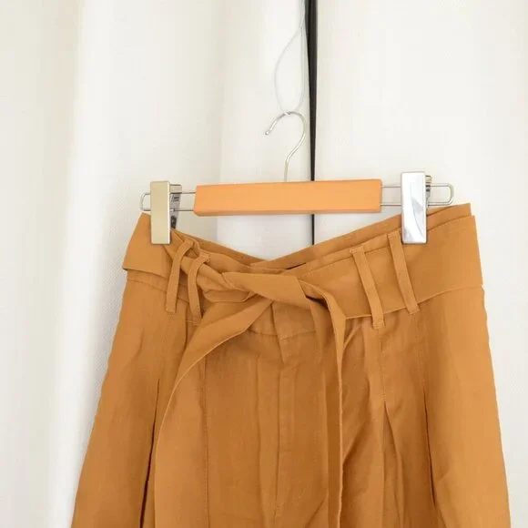 Zara Goldenrod Wide Leg Tie Waist Pants Sz M - Picture 5 of 8